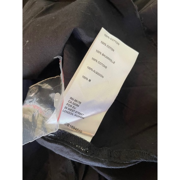 We The Free Free People Freya Black Cotton Poplin Tunic Shirt Size L NWT - Picture 6 of 9